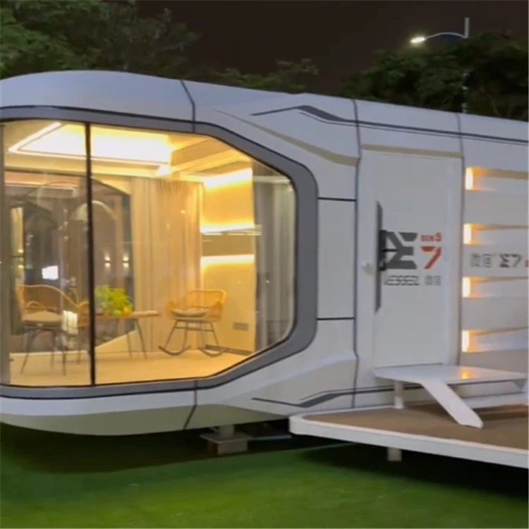 Prefabricated hotel outdoor capsule cabin room with toilet 2