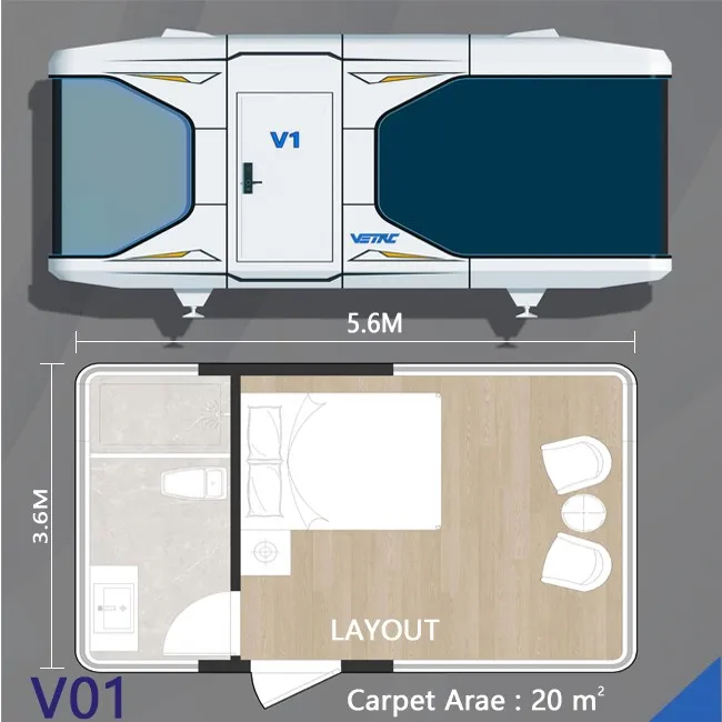 prefab fireproof apple house capsule sleeping pod (4)