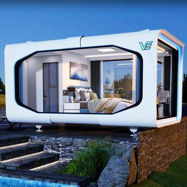 Prefab Smart Apple Cabin Pod Ngôi nhà nhỏ có phòng tắm